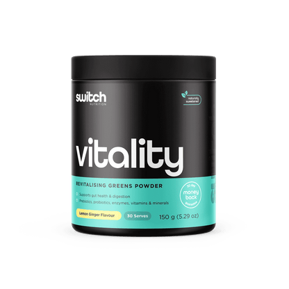 Vitality Switch (6) & Vitality Switch Switch Nutrition Greens supplements 30 Serves Lemon Ginger