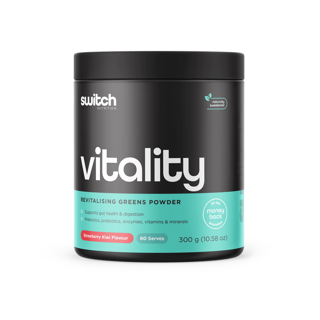 Vitality Switch Switch Nutrition Greens supplements 60 Serves Strawberry Kiwi