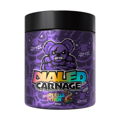 Dialed Carnage The X Athletics High stim pre workout 25 Serves Elite Killa Python (Elite Exclusive)