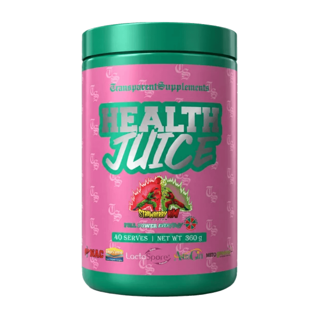Health Juice Transparent Supplements Greens supplements 40 Serves Strawberry Kiwi Fusion