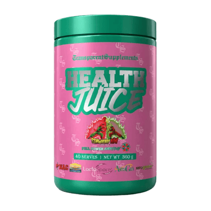 Health Juice Transparent Supplements Greens supplements 40 Serves Strawberry Kiwi Fusion