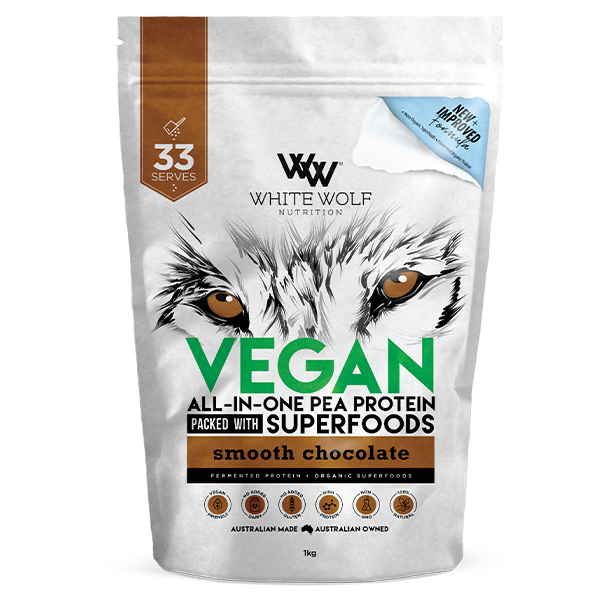 Vegan Protein Blend (4) & Vegan Protein Blend White Wolf Vegan protein powder 1kg Smooth Chocolate