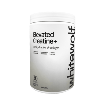 Elevated Creatine & Elevated Creatine White Wolf Creatine monohydrate supplements 30 Serves Natural