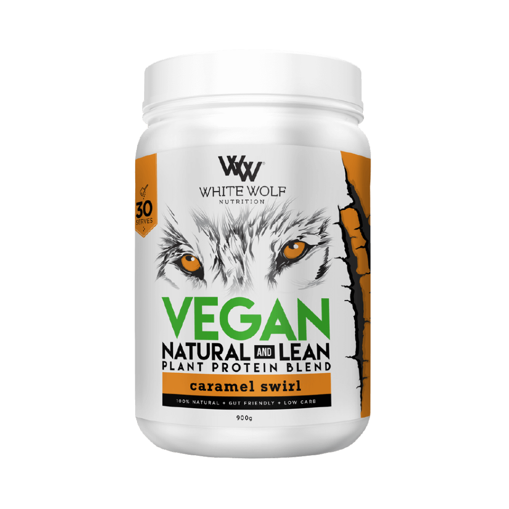 Lean Vegan Protein White Wolf Vegan protein powder 900g Caramel Swirl