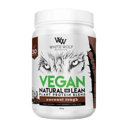 Lean Vegan Protein White Wolf Vegan protein powder 900g Coconut Rough