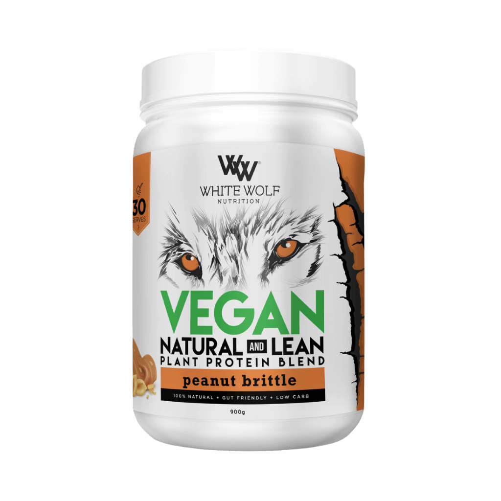 Lean Vegan Protein White Wolf Vegan protein powder 900g Peanut Brittle