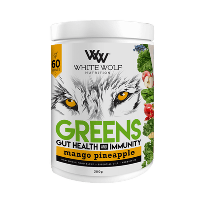 Super Greens White Wolf Greens supplements 60 Serves Mango Pineapple