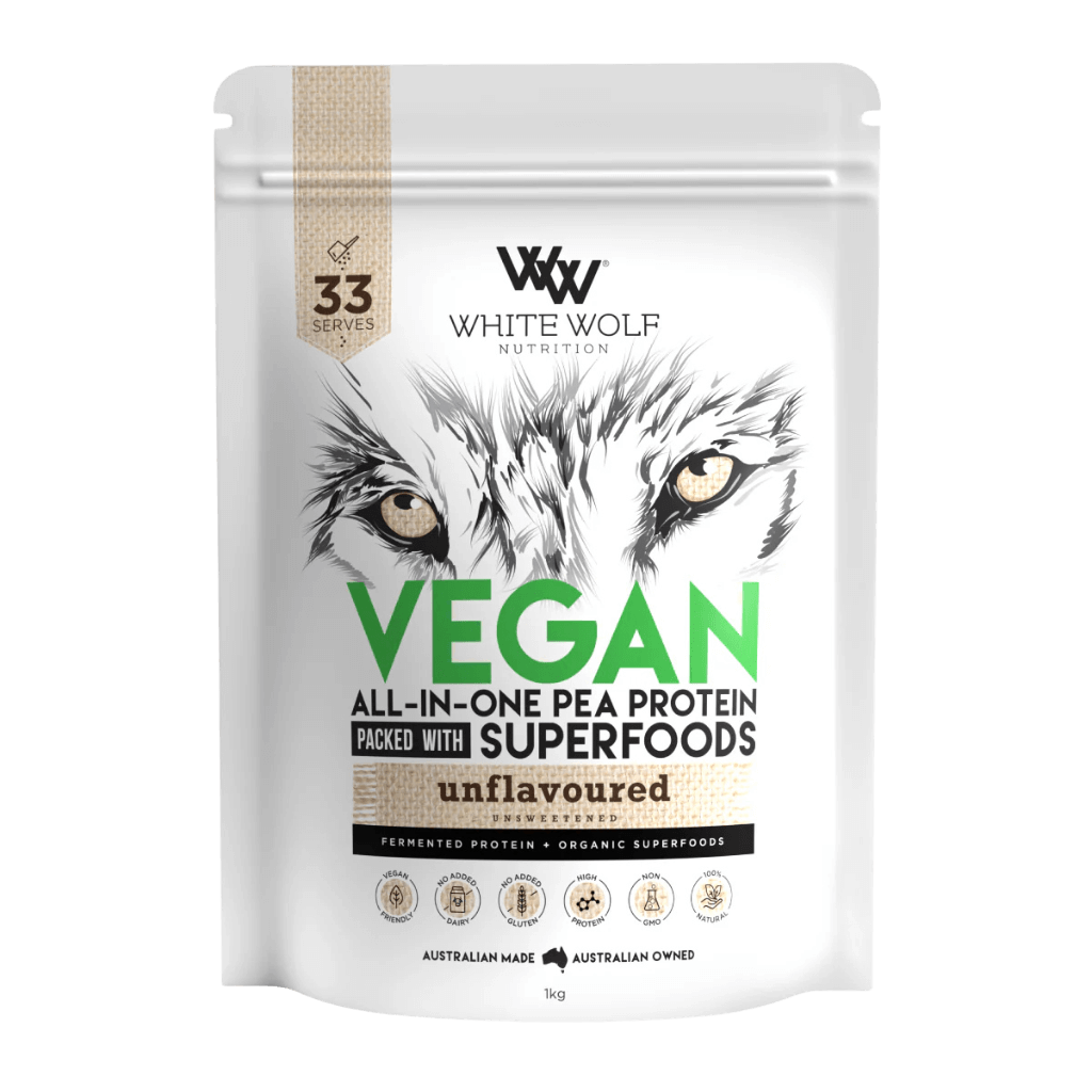 Vegan Protein Blend White Wolf Vegan protein powder 1kg Unflavoured