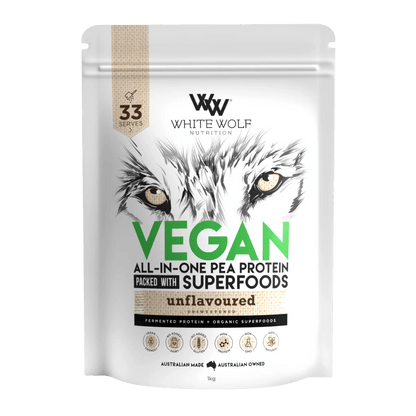 Vegan Protein Blend White Wolf Vegan protein powder 1kg Unflavoured