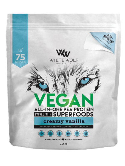 Vegan Protein Blend White Wolf Vegan protein powder 2.25kg Creamy Vanilla