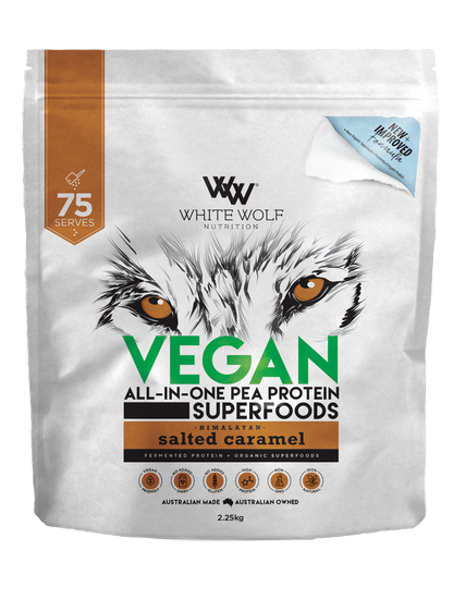 Vegan Protein Blend White Wolf Vegan protein powder 2.25kg Salted Caramel