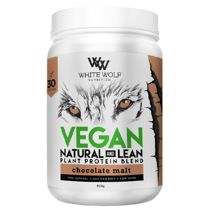 Lean Vegan Protein (1) & Lean Vegan Protein White Wolf Vegan protein powder 900g Chocolate Malt