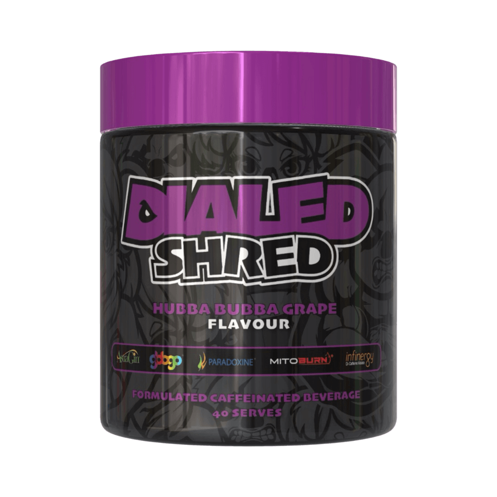 Dialed Shred (1) & Dialed Shred The X Athletics Fat burners supplements 40 Serves Hubba Bubba Grape