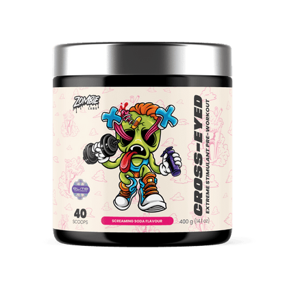 Cross-Eyed Zombie Labs Medium stimulant pre workout powder 40 Serves Screaming Soda ELITE EXCLUSIVE