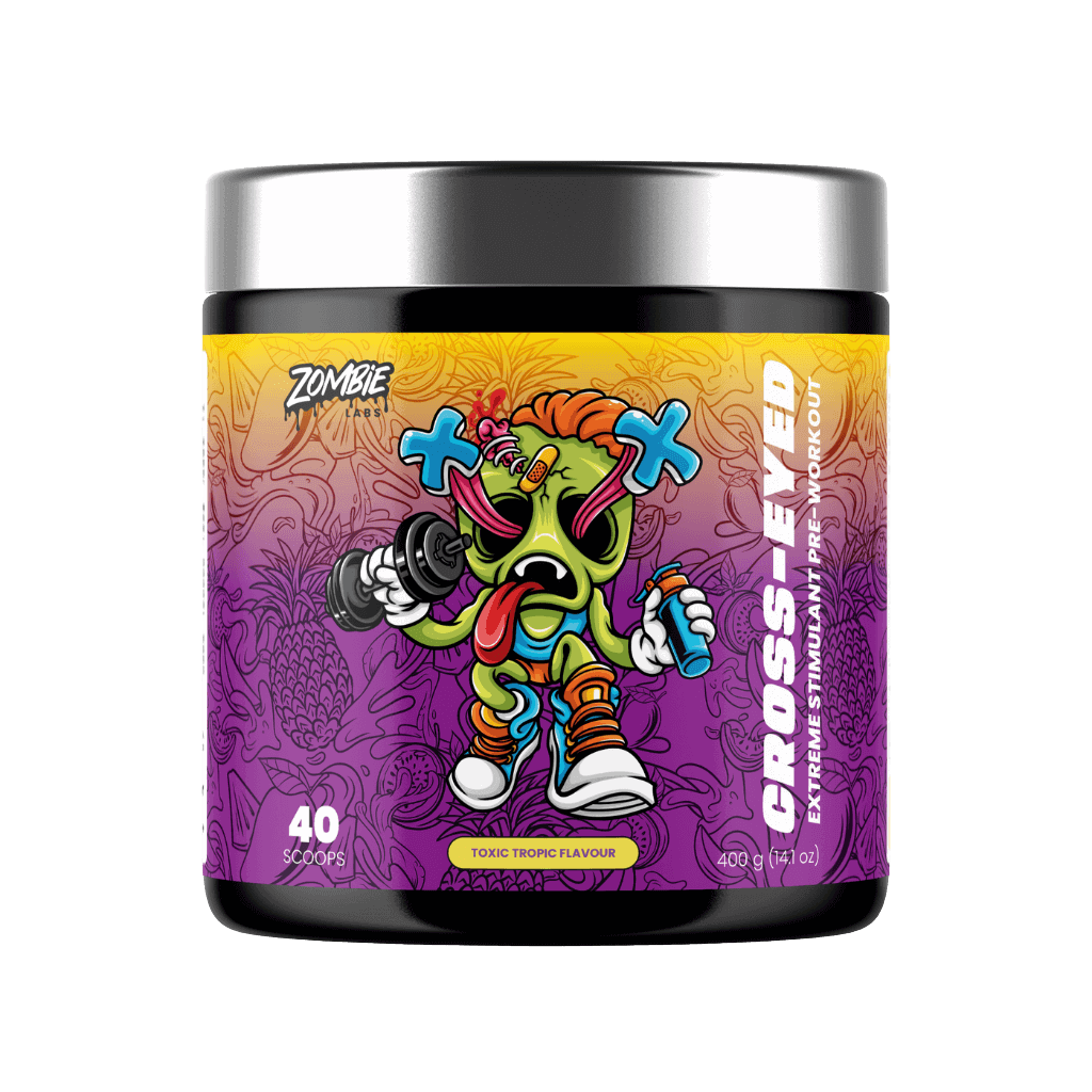 Cross-Eyed Zombie Labs Medium stimulant pre workout powder 40 Serves Toxic Tropic