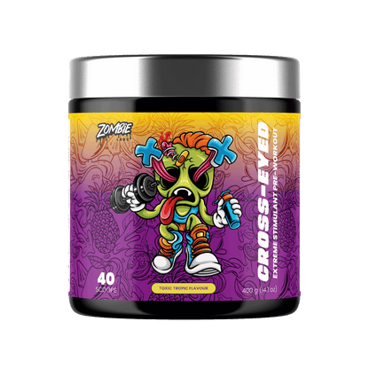 Cross-Eyed Zombie Labs Medium stimulant pre workout powder 40 Serves Toxic Tropic
