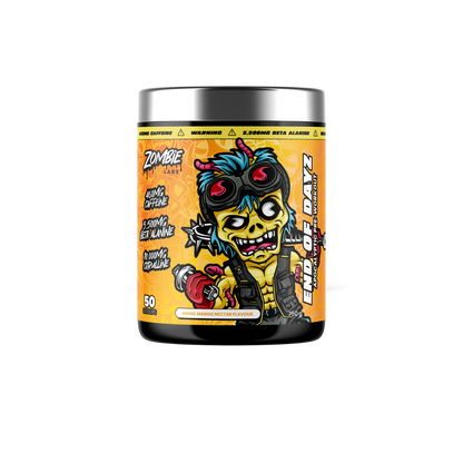 End Of Dayz Zombie Labs Super high stimulant pre workout powder 50 Serves Manic Mango Nectar
