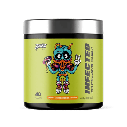Infected (2) & Infected Zombie Labs Medium stimulant pre workout powder 40 Serves Raspberry Ripper