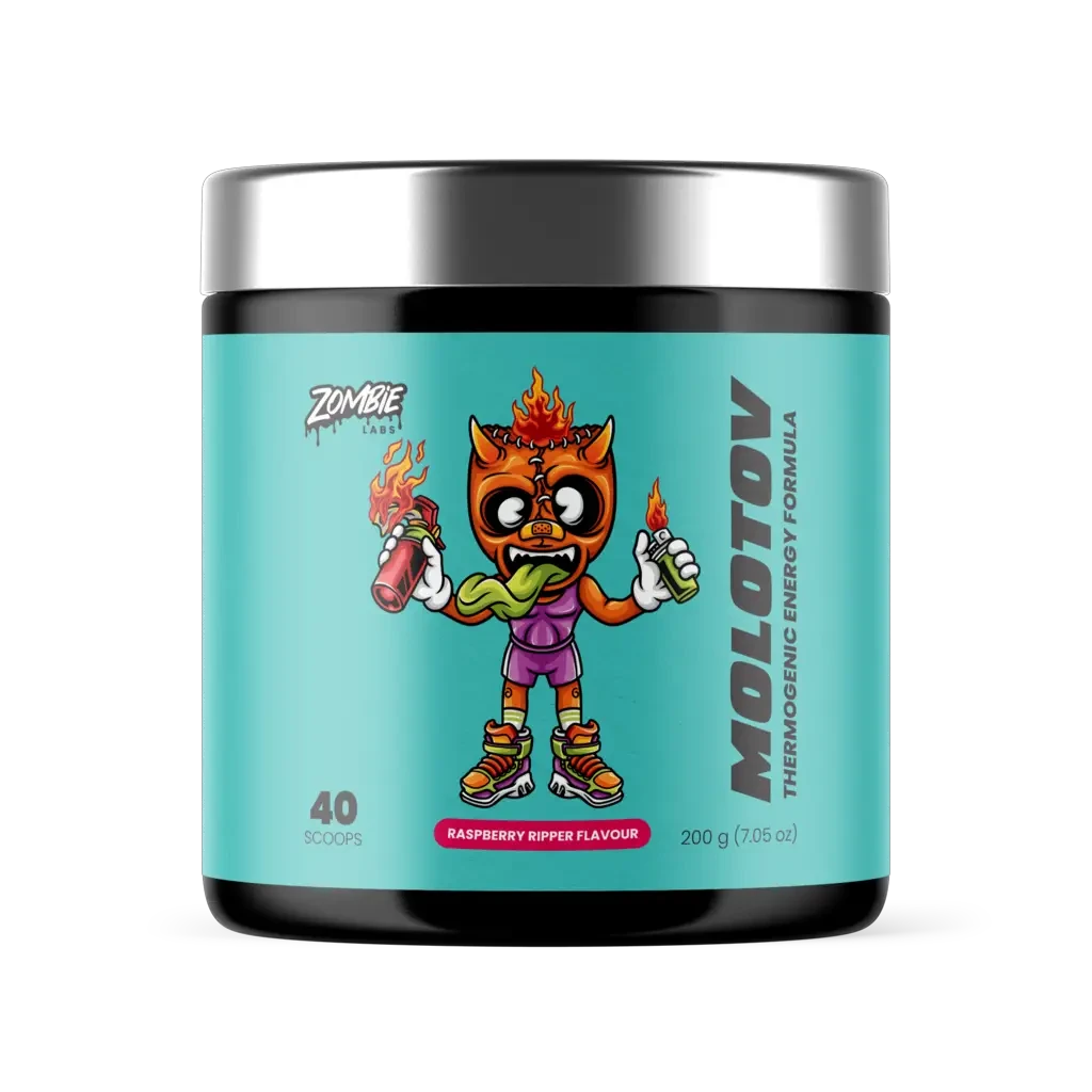 Molotov (1) & Molotov Zombie Labs High stimulant weight loss supplements 40 Serves Raspberry Ripper