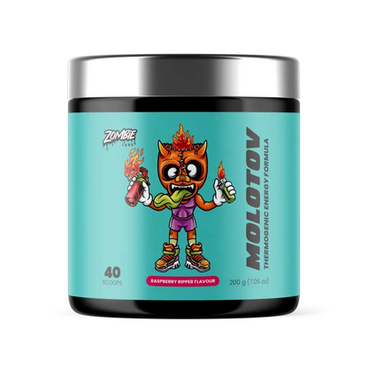 Molotov (1) & Molotov Zombie Labs High stimulant weight loss supplements 40 Serves Raspberry Ripper