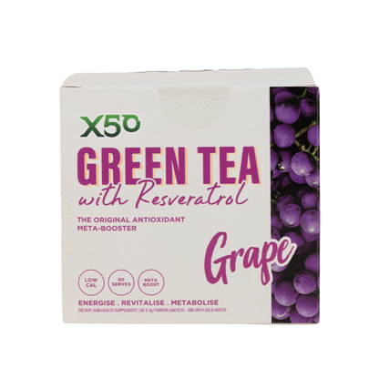 Green Tea X50 (25) & Green Tea X50 Green Tea X50 Green tea supplements 60 Serves Grape