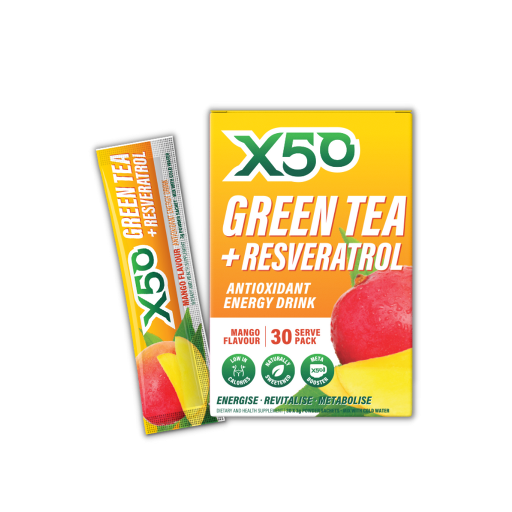 Green Tea X50 (14) & Green Tea X50 Green Tea X50 Green tea supplements 30 Serves Mango