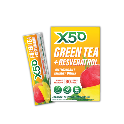 Green Tea X50 (14) & Green Tea X50 Green Tea X50 Green tea supplements 30 Serves Mango