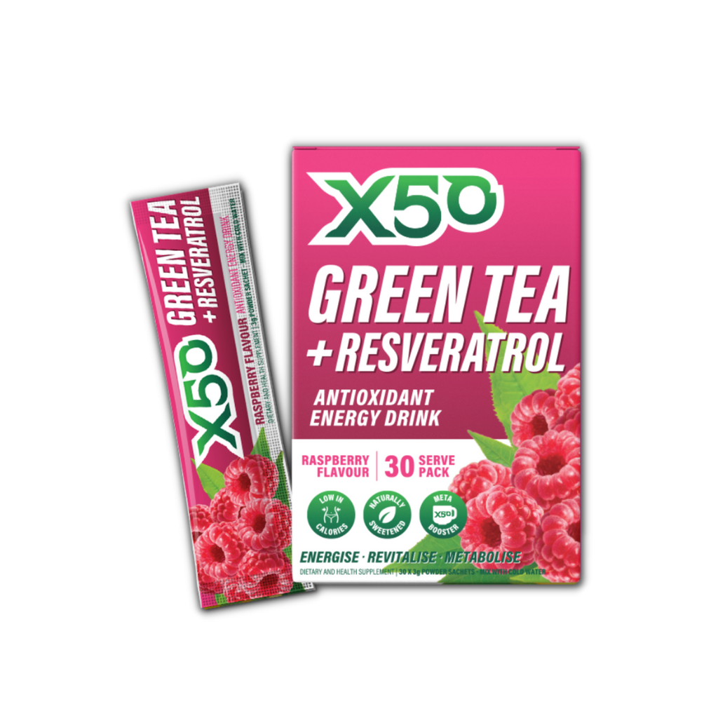 Green Tea X50 (15) & Green Tea X50 Green Tea X50 Green tea supplements 30 Serves Raspberry