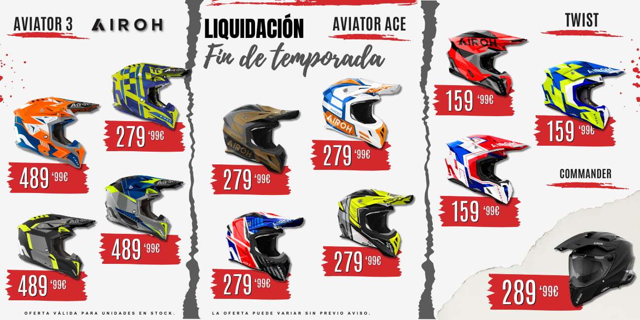 Fin temporada cascos Airoh
