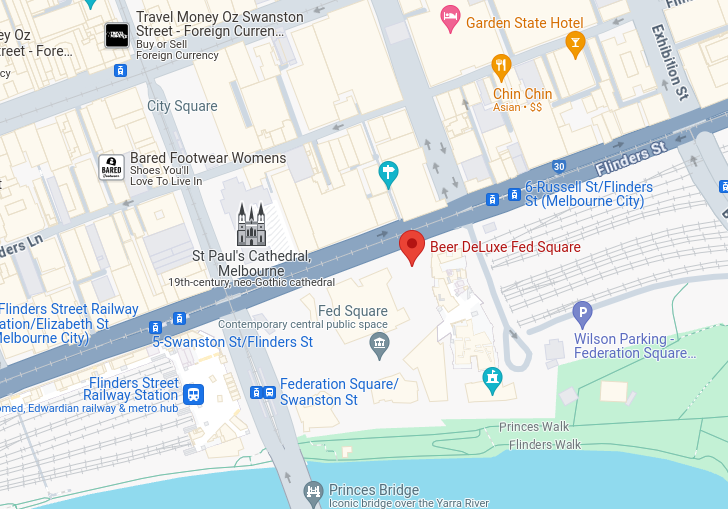 Melbourne Town Hall Map