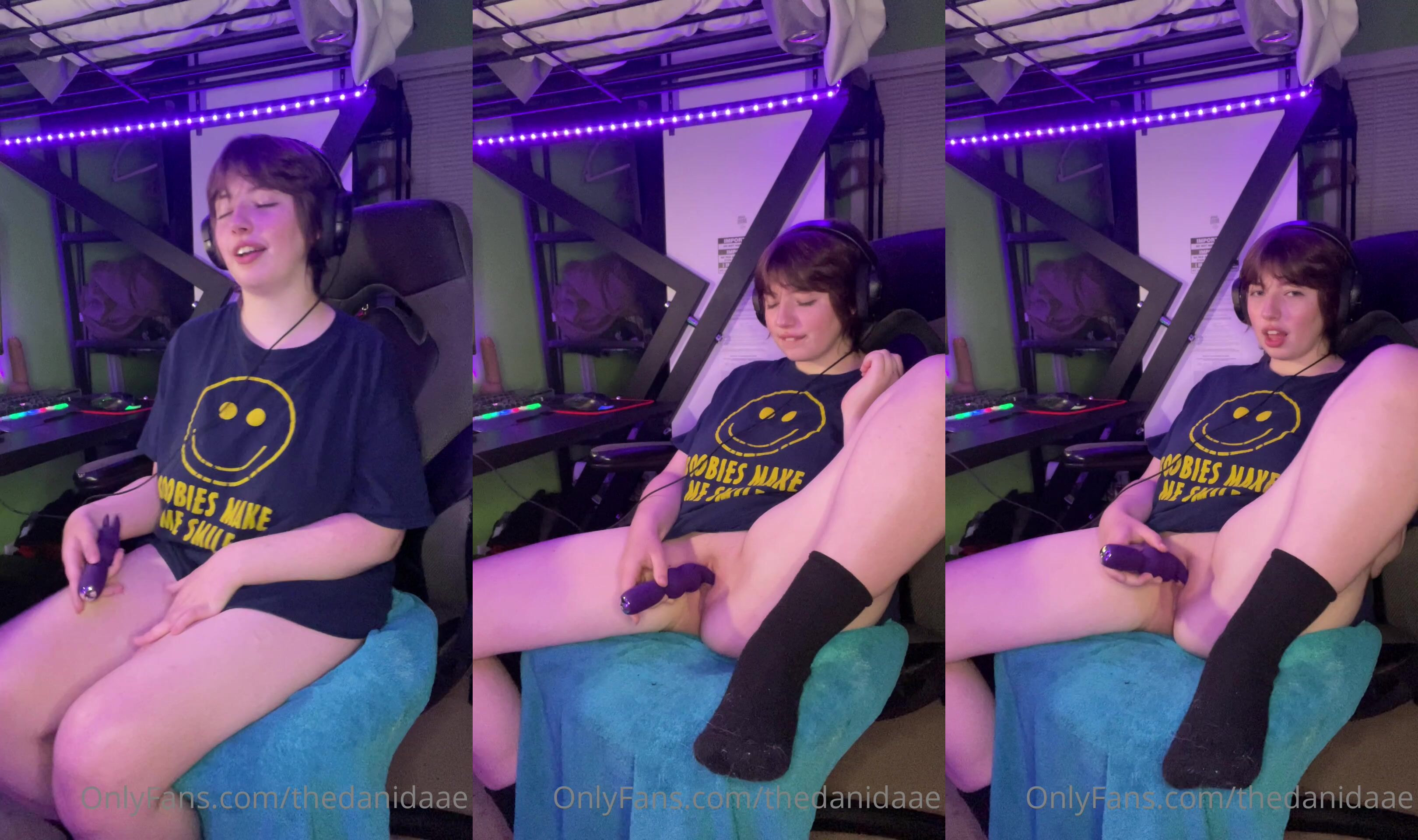 Dani Daae Listens To Music While Masturbating