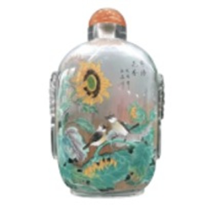 resources of Peace &amp; Good Fortune Painting Glass Bottle exporters