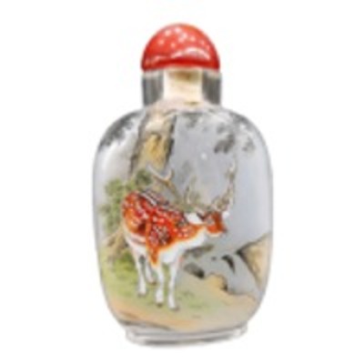 resources of Animal Deer Painting Glass Bottle exporters