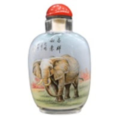 resources of Animal Elephant Painting Glass Bottle exporters