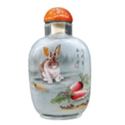 resources of Animal Rabbit Hand Painting Glass Bottle exporters