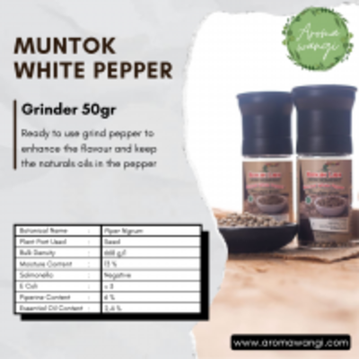 resources of Muntok White Pepper Grinder ( Bottle 50G) exporters