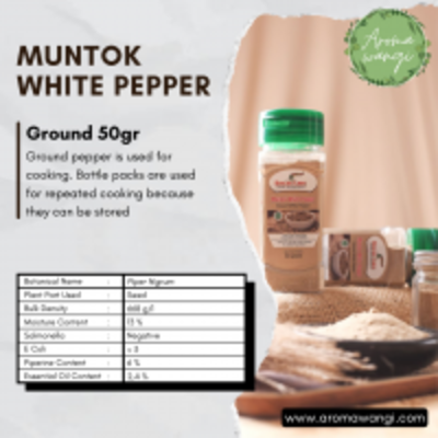 resources of Muntok White Pepper Powder ( Bottle 50G) exporters