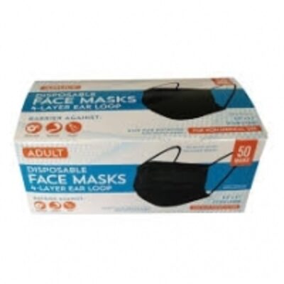 resources of Black Color Disposal Face Mask - 50 Per A Box exporters