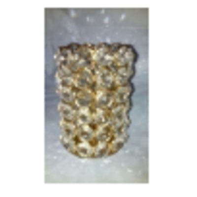 resources of Clear Crystal Votive Gold Finish exporters