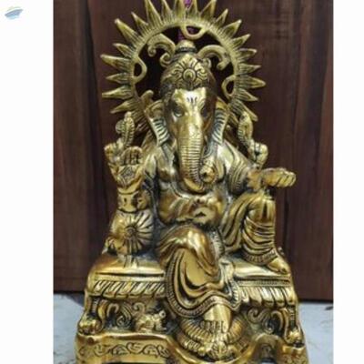 Brown Pan India Ganesh Statues Exporters, Wholesaler & Manufacturer | Globaltradeplaza.com