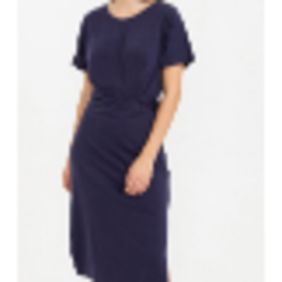 Round Neck Short Sleeves Dress Exporters, Wholesaler & Manufacturer | Globaltradeplaza.com