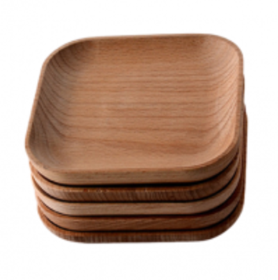 resources of Coconut Wood Plate (Square) 15Cm exporters