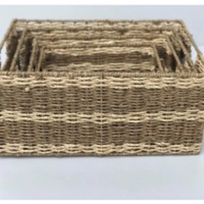 Seagrass Basket Tray Exporters, Wholesaler & Manufacturer | Globaltradeplaza.com