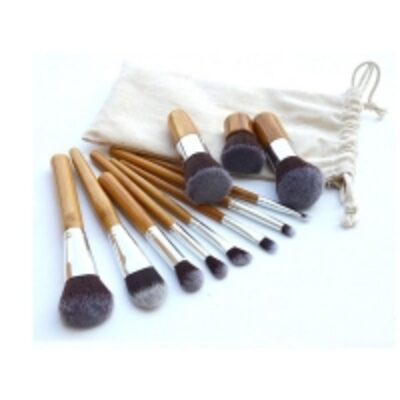 resources of 11Pcs Bamboo Handle Makeup Brush Set exporters