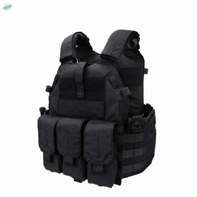 Tactical Airsoft Black Paintball Vest Exporters, Wholesaler & Manufacturer | Globaltradeplaza.com