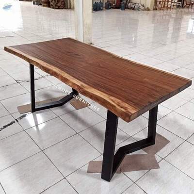 resources of Suar Table With Powder Coated Legs exporters