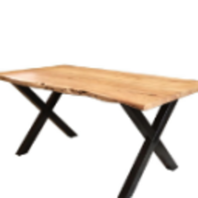 resources of Live Edge Dinning Table With X Leg exporters