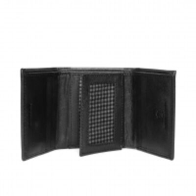 resources of Men Trifold Wallet Pu Black Style: Mw-0195 exporters
