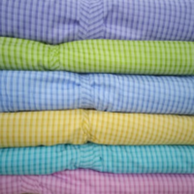 resources of Polyester Check Cotton Fabric exporters