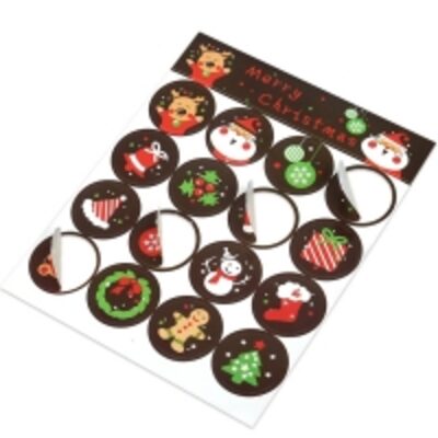 resources of Custom Printing Adhesive Christmas Label Sticker exporters